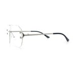 Oversize Luxury Hip Hop Gangster Swagger Rimless Racer Shield Eyeglasses