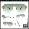 Oversize Luxury Hip Hop Gangster Swagger Rimless Racer Shield Sunglasses