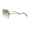 Oversize Luxury Hip Hop Gangster Swagger Rimless Racer Shield Sunglasses