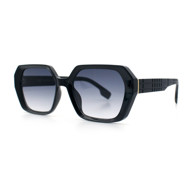 Womens Geometric Octagonal Classy Plastic Designer Fashion Sunglasses