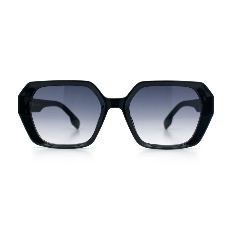 Womens Geometric Octagonal Classy Plastic Designer Fashion Sunglasses