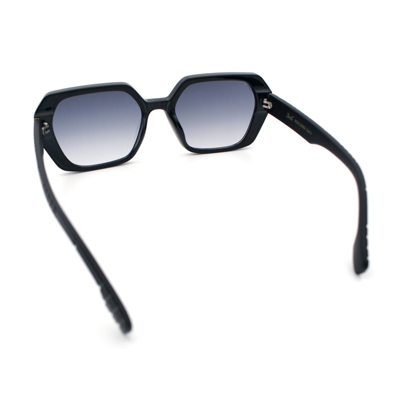 Womens Geometric Octagonal Classy Plastic Designer Fashion Sunglasses