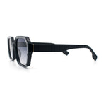 Womens Geometric Octagonal Classy Plastic Designer Fashion Sunglasses
