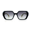 Womens Geometric Octagonal Classy Plastic Designer Fashion Sunglasses