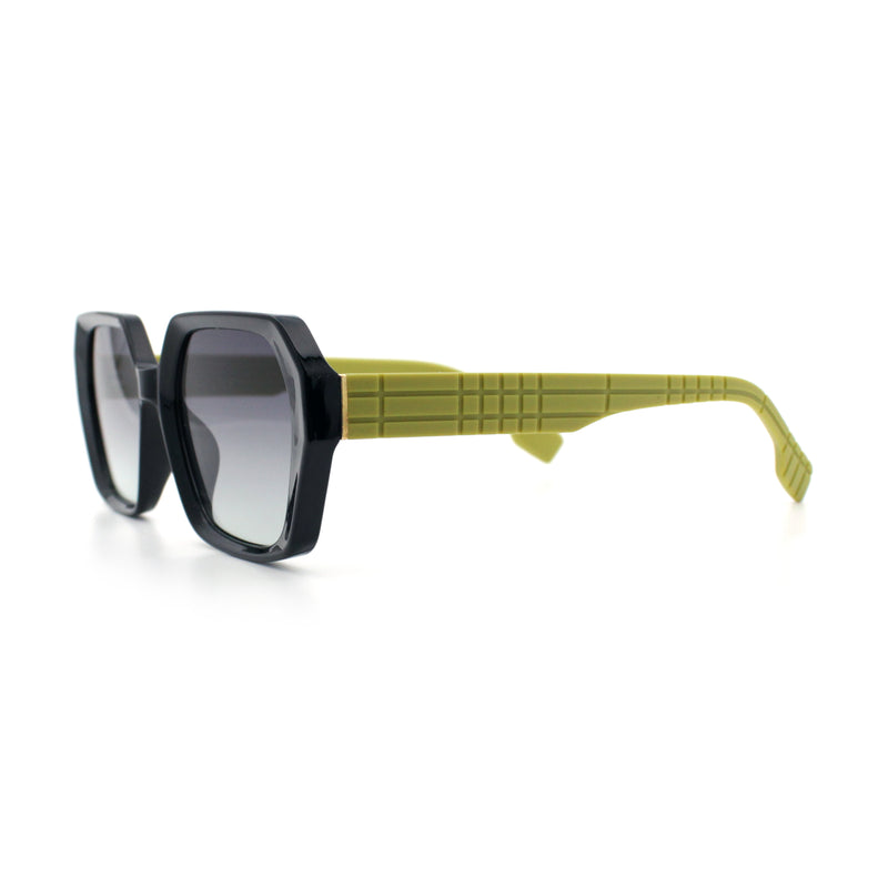 Womens Geometric Octagonal Classy Plastic Designer Fashion Sunglasses