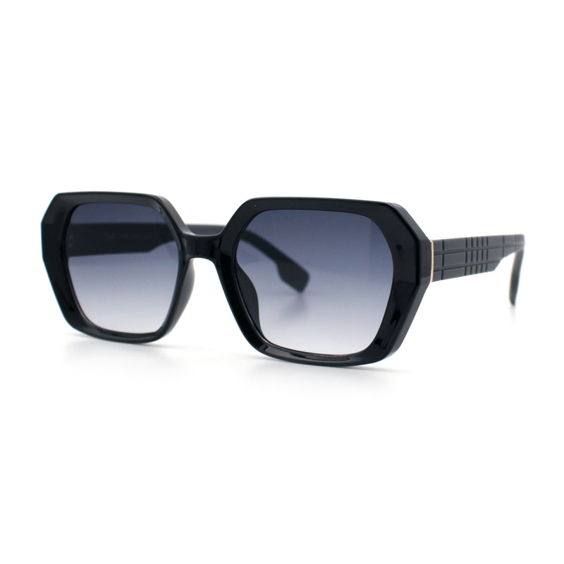 Womens Geometric Octagonal Classy Plastic Designer Fashion Sunglasses