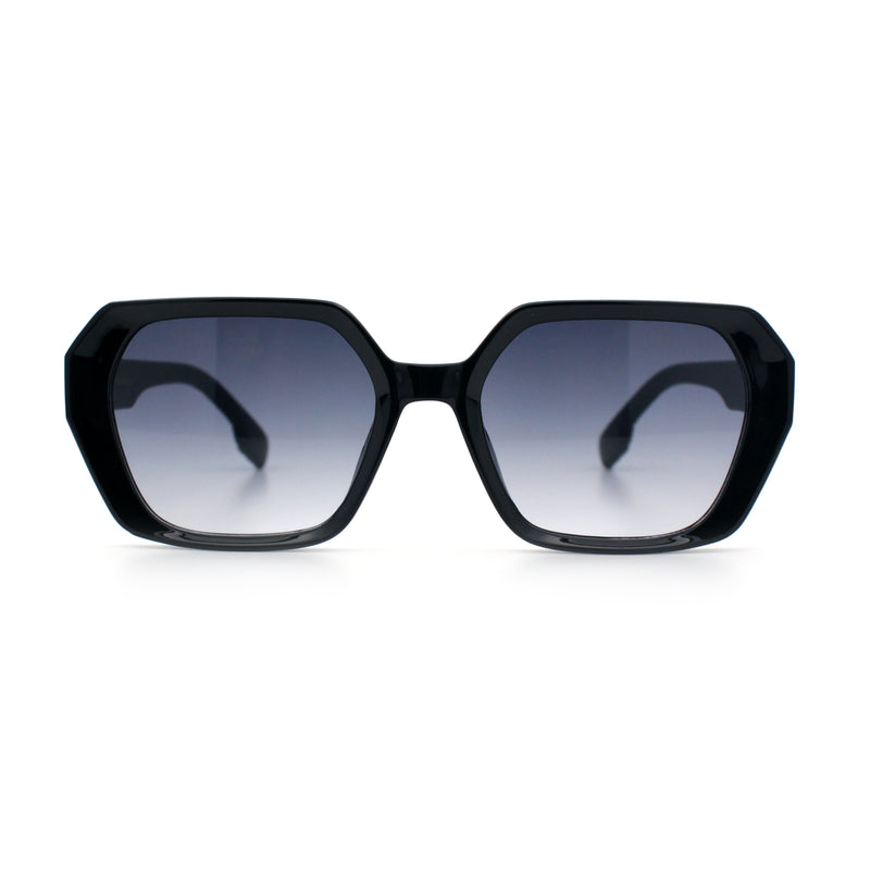 Womens Geometric Octagonal Classy Plastic Designer Fashion Sunglasses