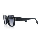 Womens Geometric Octagonal Classy Plastic Designer Fashion Sunglasses