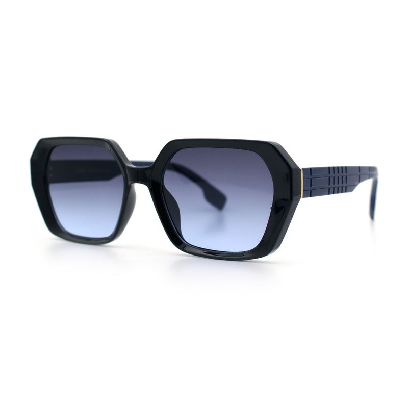 Womens Geometric Octagonal Classy Plastic Designer Fashion Sunglasses