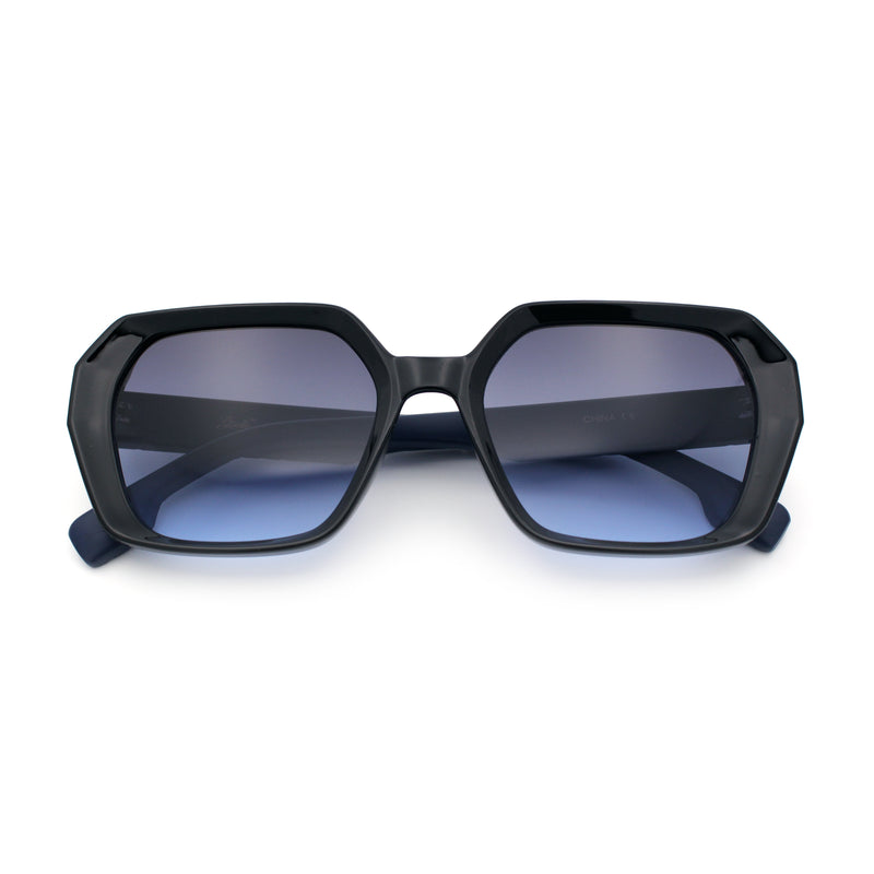 Womens Geometric Octagonal Classy Plastic Designer Fashion Sunglasses