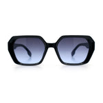 Womens Geometric Octagonal Classy Plastic Designer Fashion Sunglasses