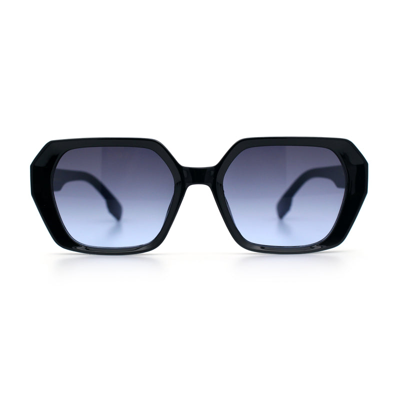 Womens Geometric Octagonal Classy Plastic Designer Fashion Sunglasses