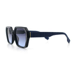 Womens Geometric Octagonal Classy Plastic Designer Fashion Sunglasses