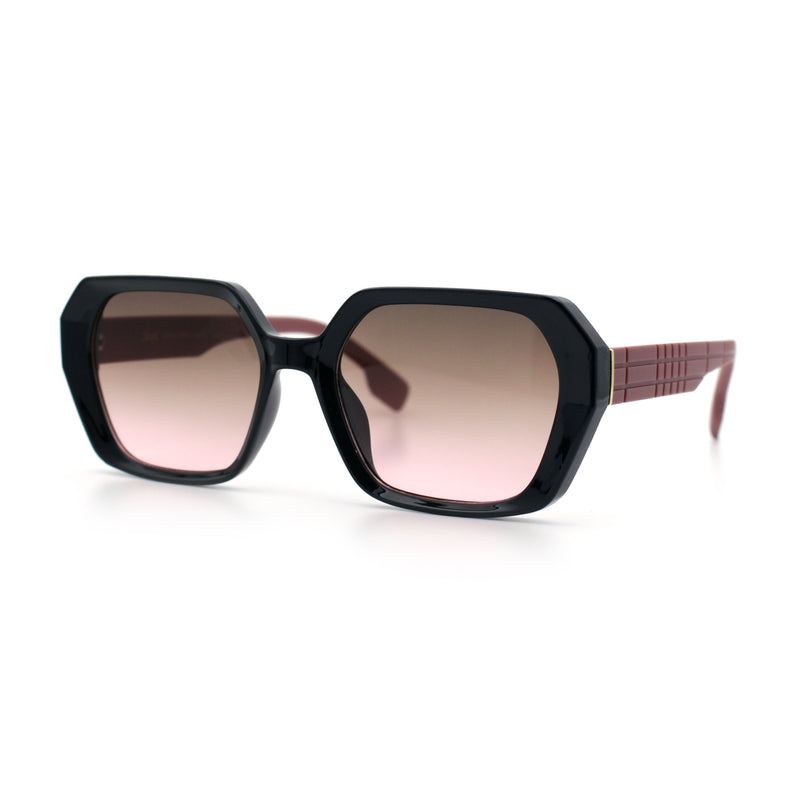 Womens Geometric Octagonal Classy Plastic Designer Fashion Sunglasses