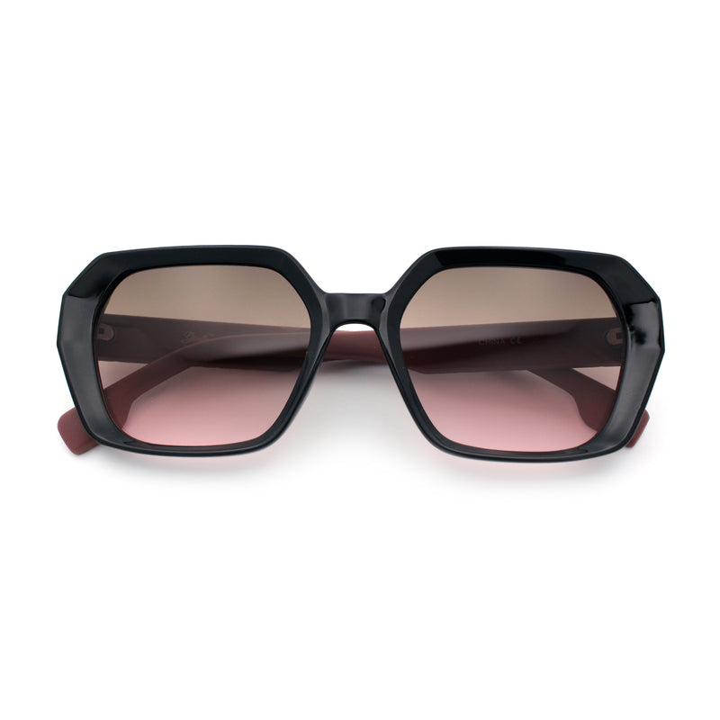 Womens Geometric Octagonal Classy Plastic Designer Fashion Sunglasses