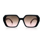 Womens Geometric Octagonal Classy Plastic Designer Fashion Sunglasses