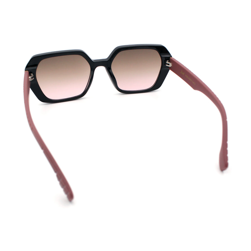 Womens Geometric Octagonal Classy Plastic Designer Fashion Sunglasses