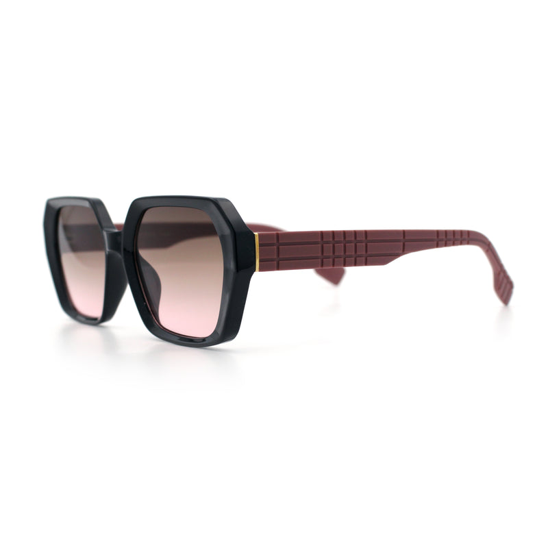 Womens Geometric Octagonal Classy Plastic Designer Fashion Sunglasses