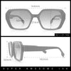 Womens Geometric Octagonal Classy Plastic Designer Fashion Sunglasses