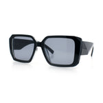 Womens Diamond Bevel Rectangle Classy Plastic Designer Fashion Sunglasses