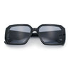 Womens Diamond Bevel Rectangle Classy Plastic Designer Fashion Sunglasses