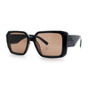 Womens Diamond Bevel Rectangle Classy Plastic Designer Fashion Sunglasses