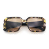 Womens Diamond Bevel Rectangle Classy Plastic Designer Fashion Sunglasses