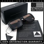 Womens Diamond Bevel Rectangle Classy Plastic Designer Fashion Sunglasses