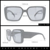 Womens Diamond Bevel Rectangle Classy Plastic Designer Fashion Sunglasses