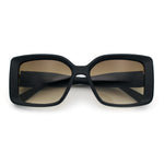 Womens Oversized Squared Beveled Rectangular Classic Butterfly Sunglasses