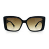 Womens Oversized Squared Beveled Rectangular Classic Butterfly Sunglasses