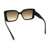 Womens Oversized Squared Beveled Rectangular Classic Butterfly Sunglasses