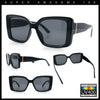 Womens Oversized Squared Beveled Rectangular Classic Butterfly Sunglasses