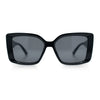 Womens Oversized Squared Beveled Rectangular Classic Butterfly Sunglasses