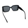 Womens Oversized Squared Beveled Rectangular Classic Butterfly Sunglasses