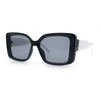 Womens Oversized Squared Beveled Rectangular Classic Butterfly Sunglasses