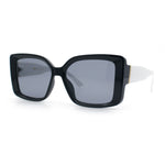 Womens Oversized Squared Beveled Rectangular Classic Butterfly Sunglasses