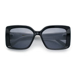 Womens Oversized Squared Beveled Rectangular Classic Butterfly Sunglasses