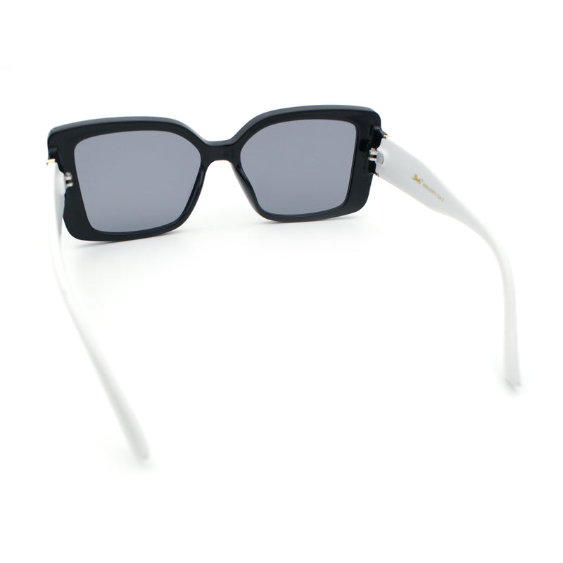 Womens Oversized Squared Beveled Rectangular Classic Butterfly Sunglasses