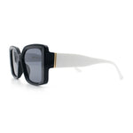 Womens Oversized Squared Beveled Rectangular Classic Butterfly Sunglasses