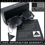 Womens Oversized Squared Beveled Rectangular Classic Butterfly Sunglasses