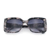 Womens Oversized Squared Beveled Rectangular Classic Butterfly Sunglasses