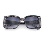 Womens Oversized Squared Beveled Rectangular Classic Butterfly Sunglasses