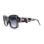 Womens Oversized Squared Beveled Rectangular Classic Butterfly Sunglasses