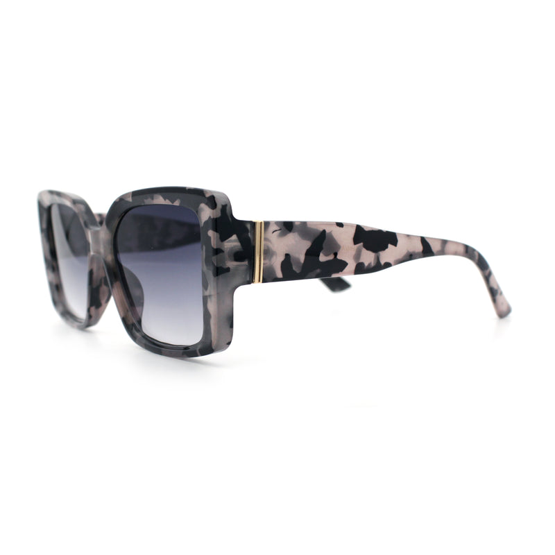 Womens Oversized Squared Beveled Rectangular Classic Butterfly Sunglasses