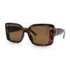 Womens Oversized Squared Beveled Rectangular Classic Butterfly Sunglasses