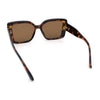 Womens Oversized Squared Beveled Rectangular Classic Butterfly Sunglasses