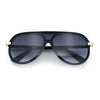 Womens Classy 90s Designer Shield Rimless Racer Plastic Fashion Sunglasses