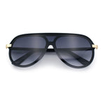 Womens Classy 90s Designer Shield Rimless Racer Plastic Fashion Sunglasses
