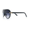 Womens Classy 90s Designer Shield Rimless Racer Plastic Fashion Sunglasses